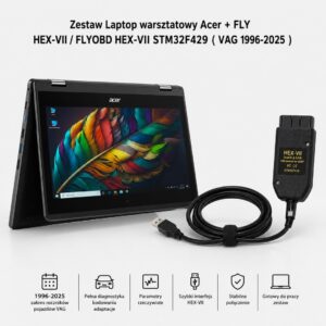 FLY HEX-VII / FLYOBD HEX-VII STM32F429 ( VAG 1996-2025 ) + Laptop warsztatowy Acer Travelmate Spin N5000|8GB|128GB|DOTYK|IPS|