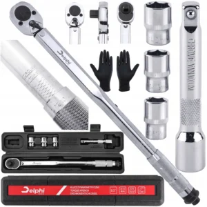 Klucz dynamometryczny Delphi tools 1/2" 28-210 Nm z nasadkami 17/19/21 mm